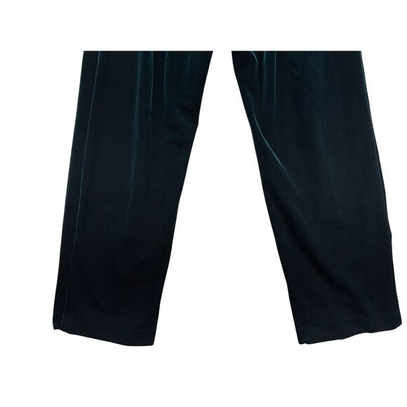 R& M Richards Womens Velour Pants Size 6P Emerald Green Elastic Waist - Picture 11 of 11